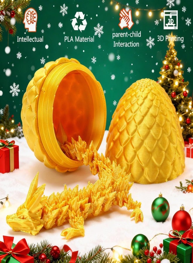 KZPPZ 4PCS 3D Printed Dragon Eggs with Dragon Inside, Class Valentines Day Gifts for Kids, Easter Basket Stuffers for Teens Kids, Plastic Prefilled Easter Eggs Bulk, Easter Egg Fillers Toys for Girls Boys - Image 5